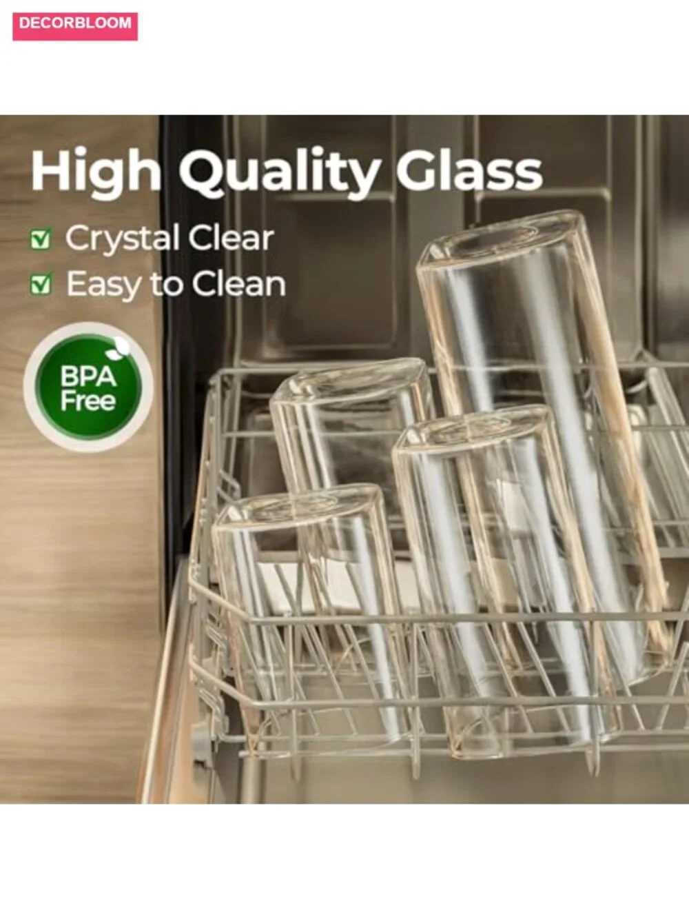 2.2 Qt Rectangle Glass Storage Containers with Bamboo Lids 3Pc